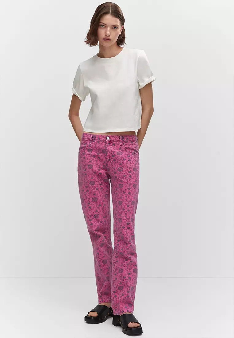 Mango Printed Straight Jeans 2024, Buy Mango Online