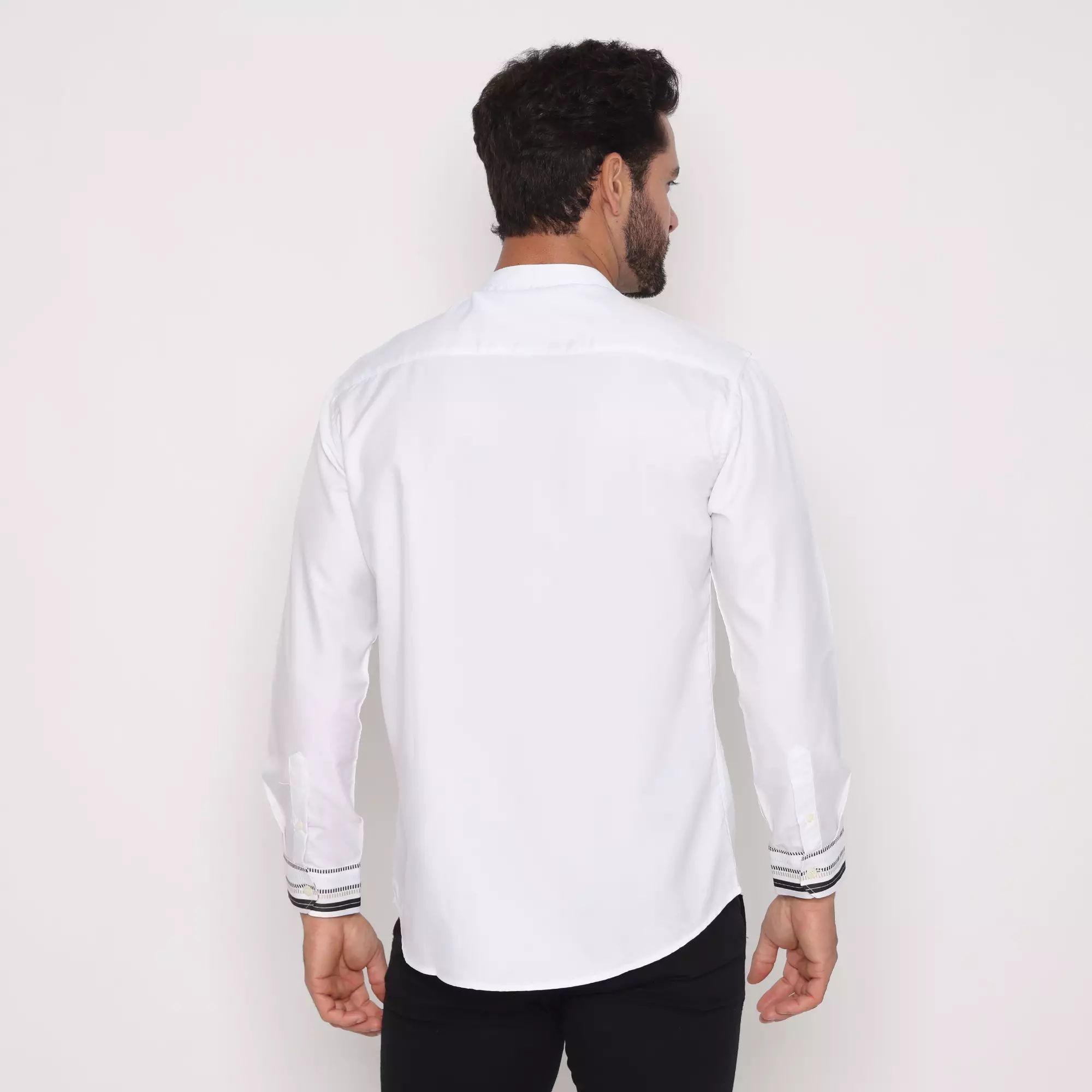 Platini Kemeja Koko Pria Lengan Panjang Katun 961246 Putih