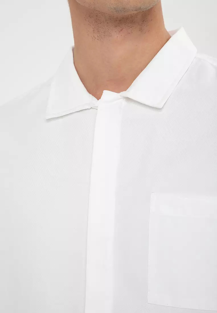 Buy Zalora Studios Concealed Button Short Sleeve Shirt 2023 Online ...