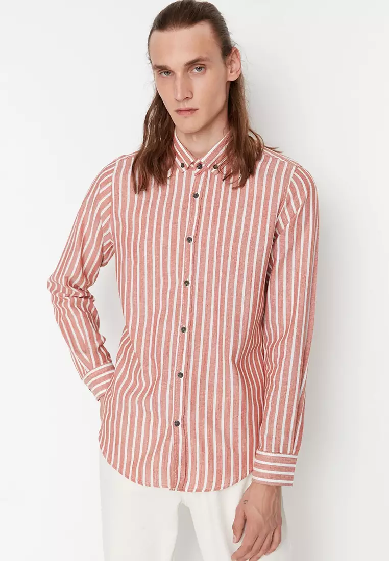 Global Stripe Check Blocking Shirt