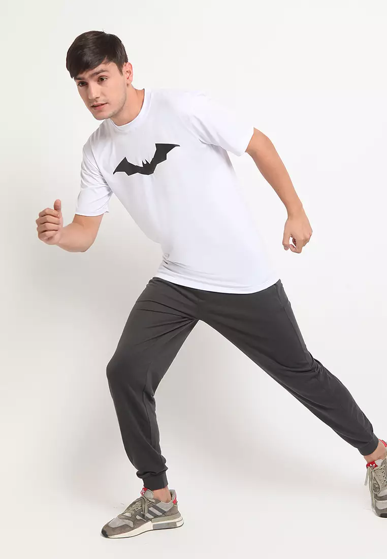 Flexzone Sporty Tee The Batman Movie Logo DC Comics White