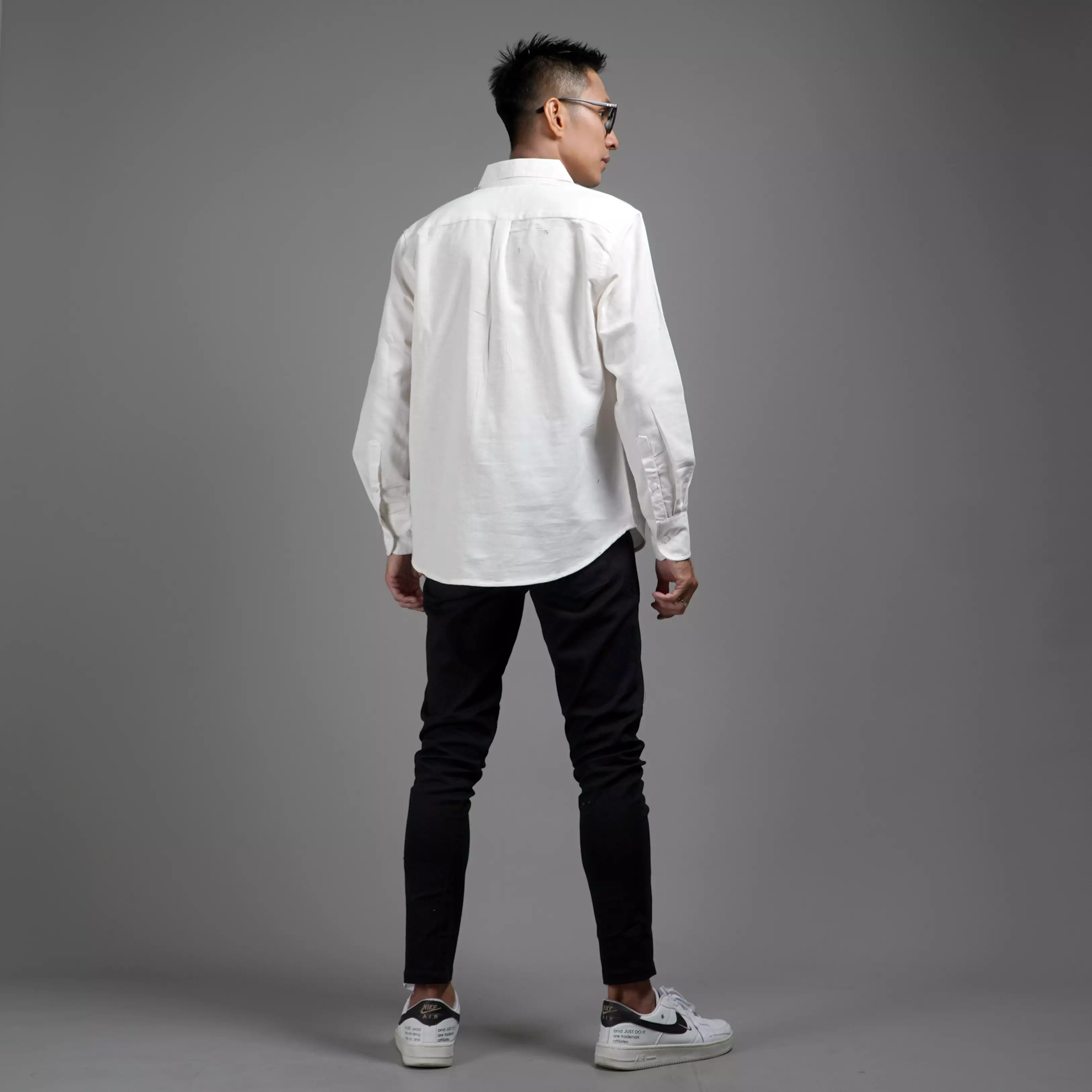  FERNANDO Kemeja Pria Workshirt Long Sleeve Work Shirt - PUTIH