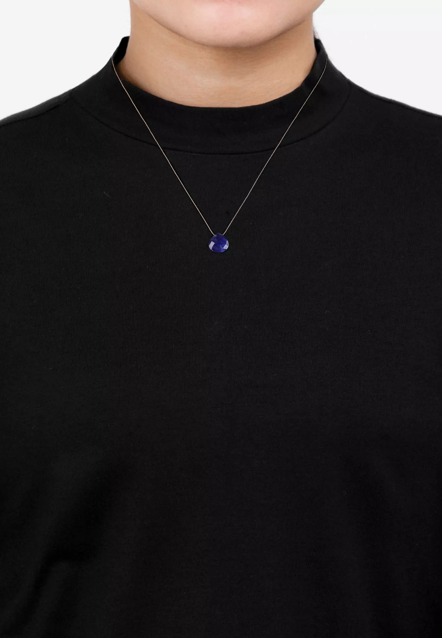 Kalung Tali Gemstone September Sapphire