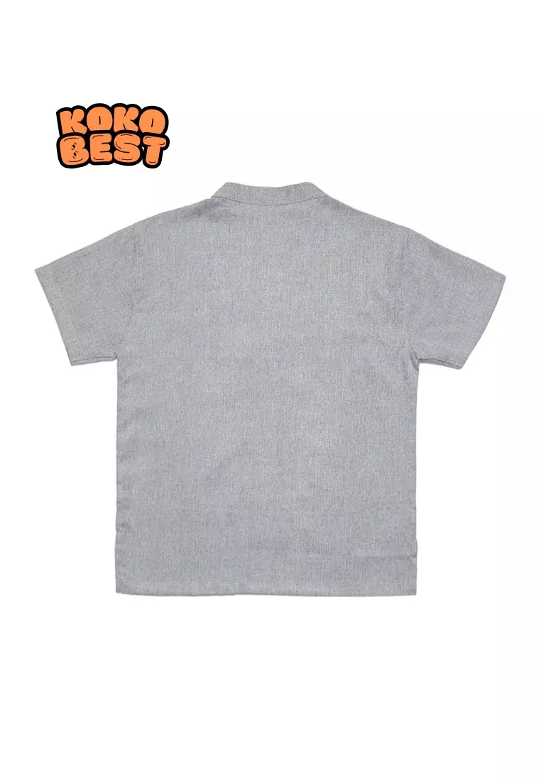 Baju Koko Lengan Pendek Best Arrow Abu