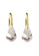 Her Jewellery gold Comet Droplets Earrings (Light Grey, Yellow Gold)  - Made with Swarovski Crystals 2D17BAC4AED399GS_4