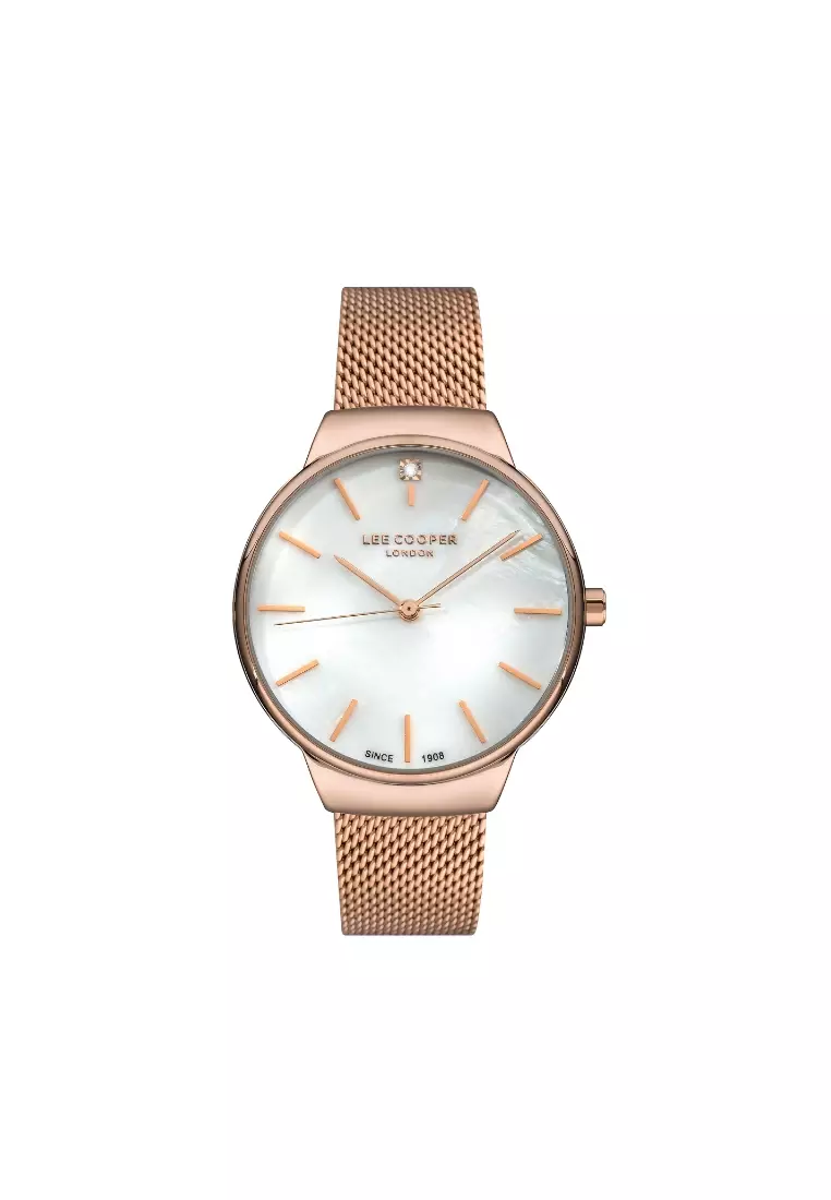 Lee cooper watches rose on sale gold