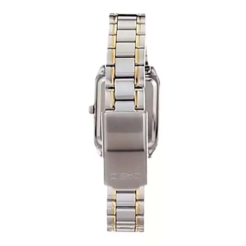 Jam Tangan Wanita Analog Casio Standard LTP-V007SG-9BUDF LTPV007 LTP-V007S Tank Dual Tone Stainless Steel Band