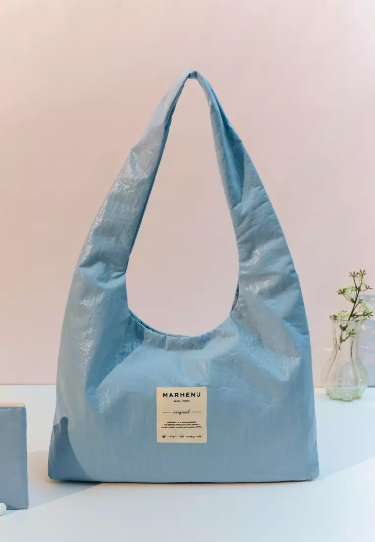 DEWY Nylon Shoulder Bag Sky Blue