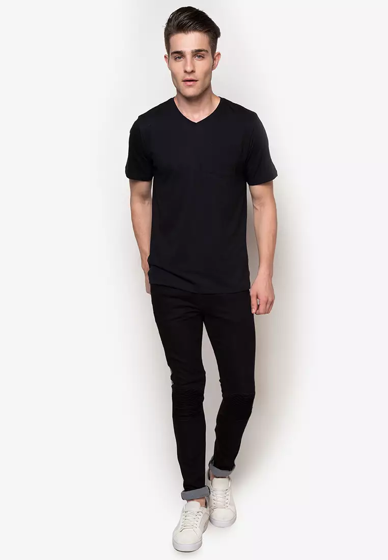 Perfect V Neck Pocket Tee