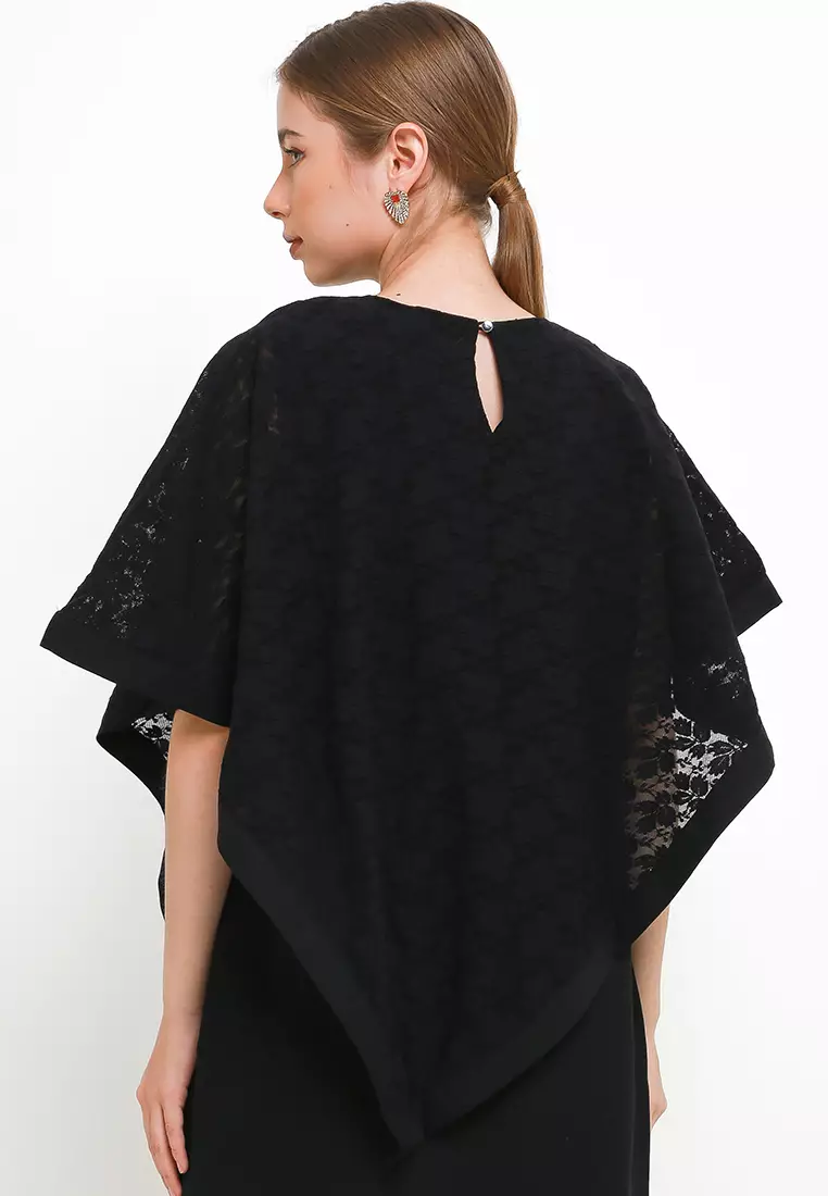 Wisteria Lace Dress In Black