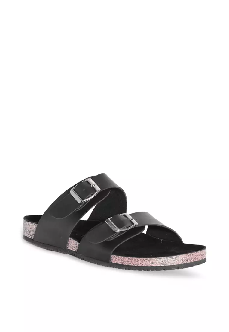 Xander Full Black Minimalist Sandals