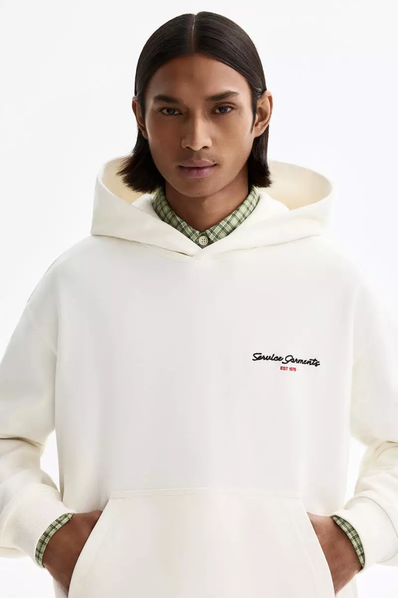 Loose Fit Motif-detail hoodie