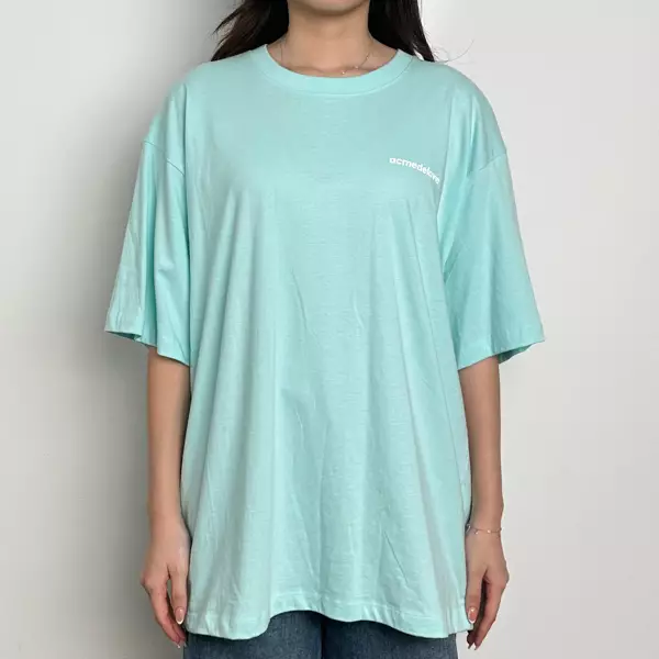 Kaos ADLV BOLD FONT TEXT BASIC WHITE LIGHT BLUE TSHIRT 100% ORIGINAL