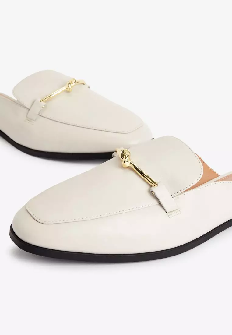 White on sale loafer mule