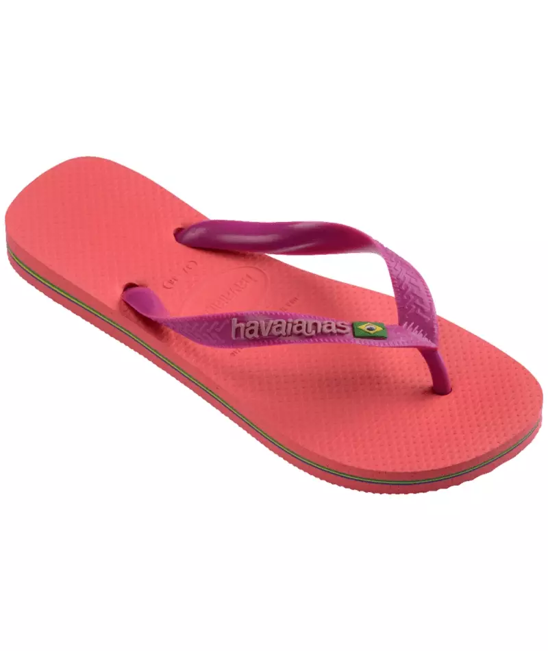 [ONLINE EXCLUSIVE] Havaianas Brasil Logo Coral/Pink - Sandal Wanita