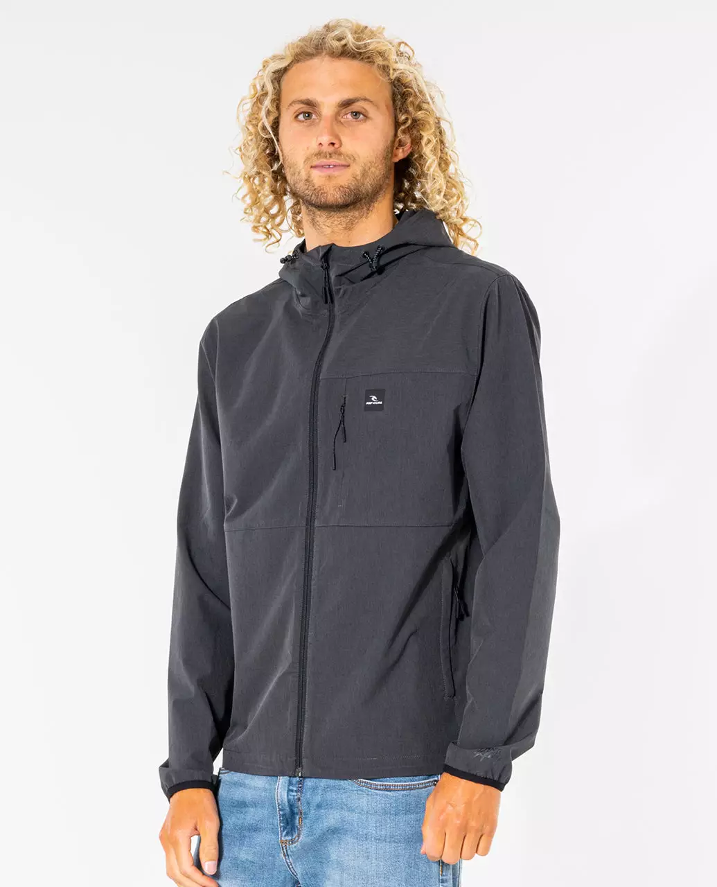 Rip Curl Men Elite Anti-Series Zip Through Jacket - Black