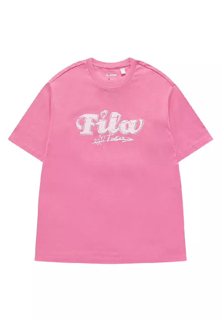 Buy FILA FILA FUSION INLINE FOB Unisex Short Sleeve T shirt in
