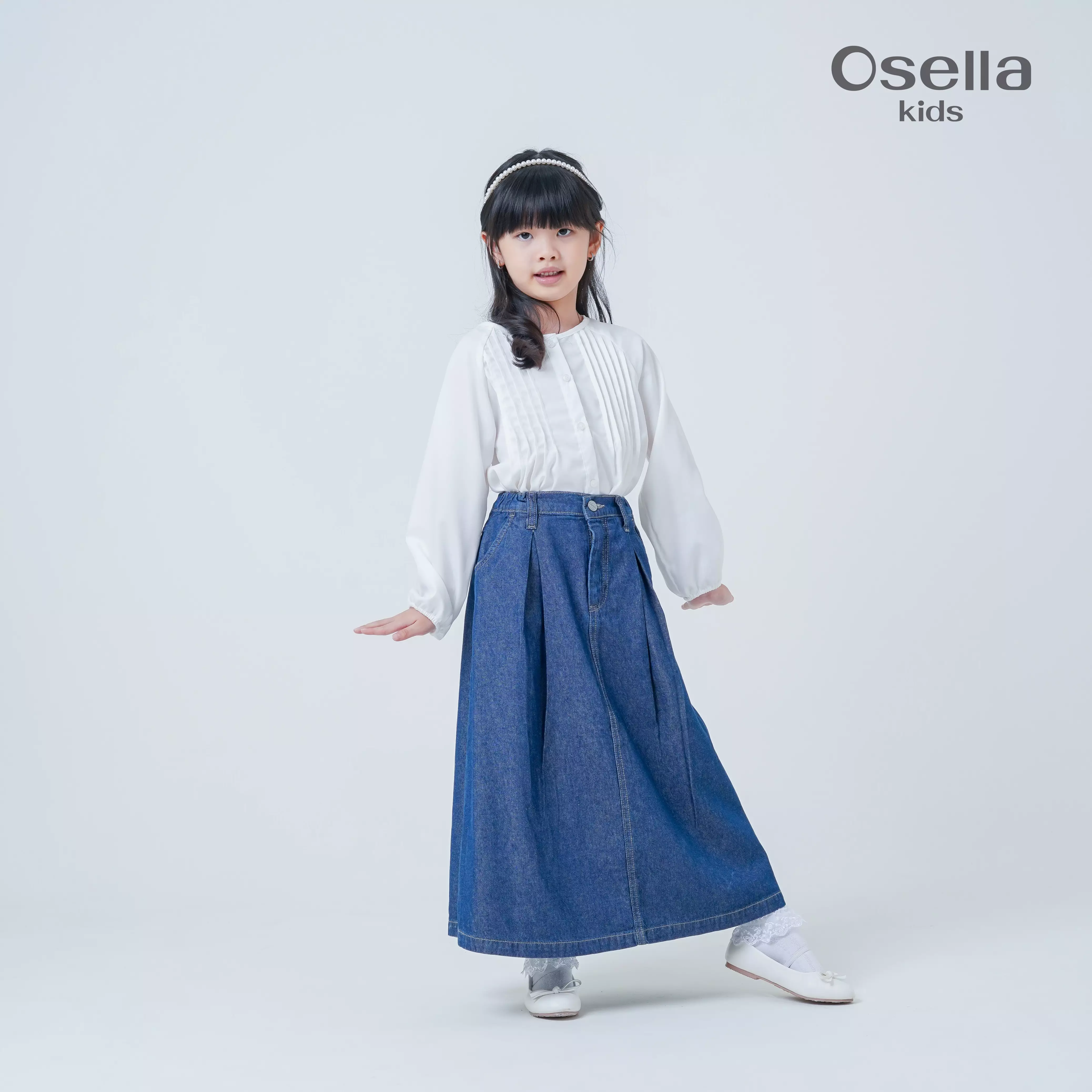 Osella Kids Melissa Denim Skirt 238O6602A3 | Rok Jeans Anak Perempuan