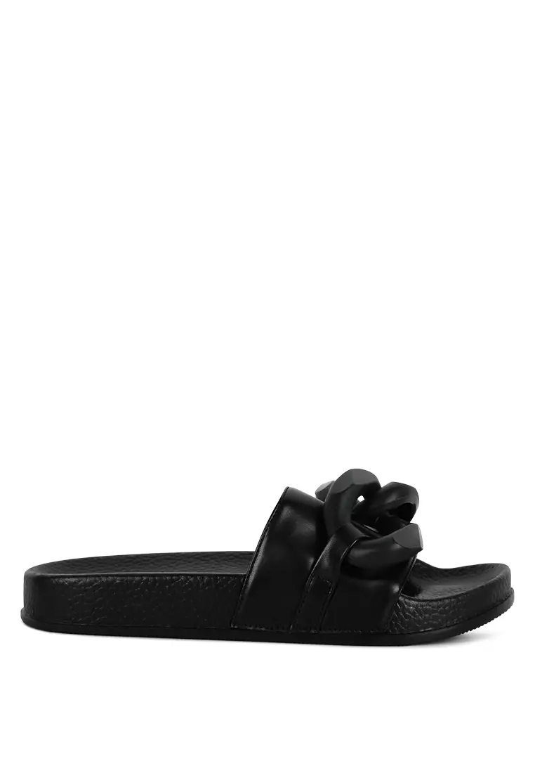 Discount on London Rag  shoes - SKU: Black Lounge Slides