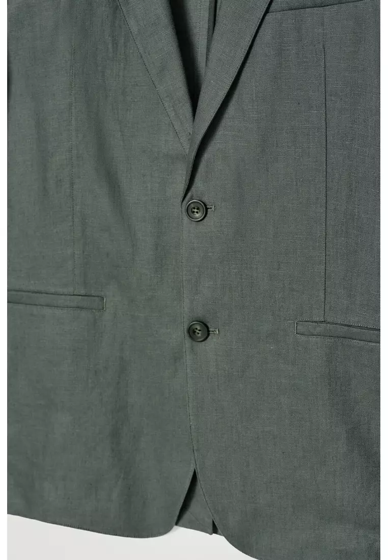 SINGLE-BREASTED LINEN BLAZER