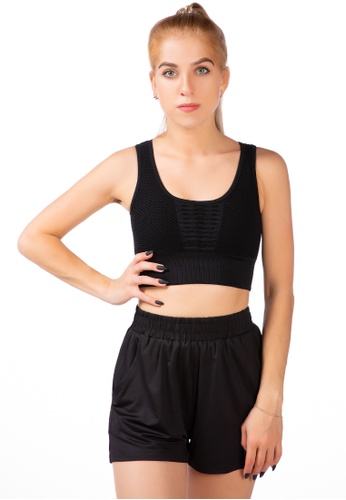 London Rag black Active Workout Mesh Top in Black 46820AA6D68DB9GS_1