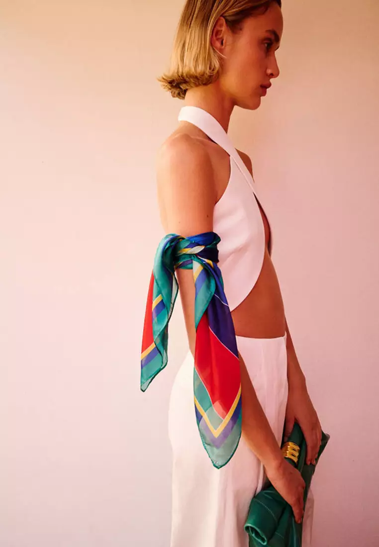 Crossed Halter Crop Top