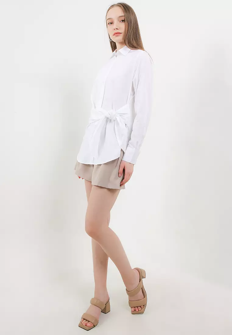 Pure Cotton Collared Knot Shirt