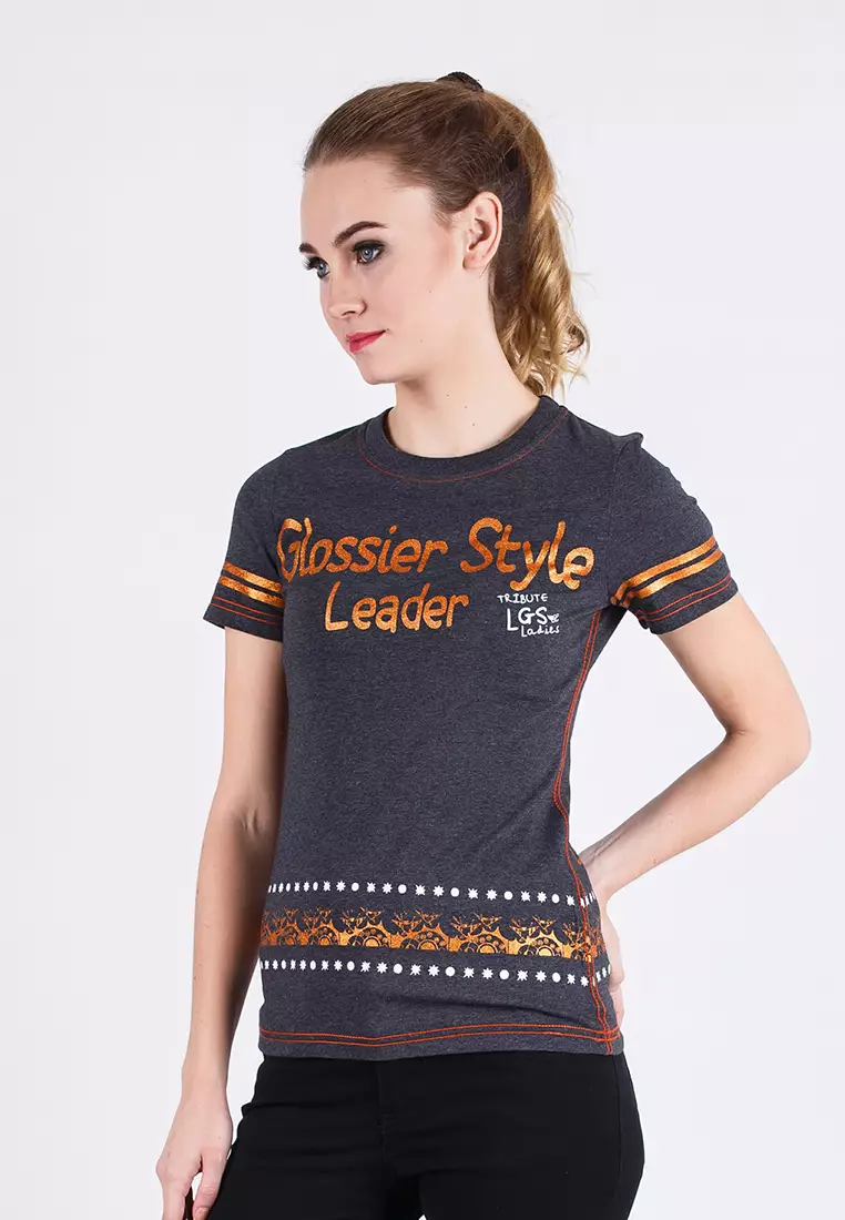 LGS Kaos Wanita Sablon Abu-Abu LTS.555.T956.004.C