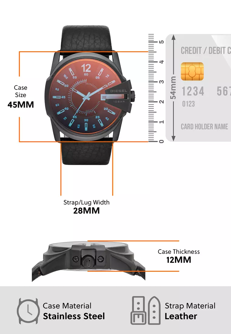 Buy Diesel Master Chief Watch DZ1657 2025 Online | ZALORA