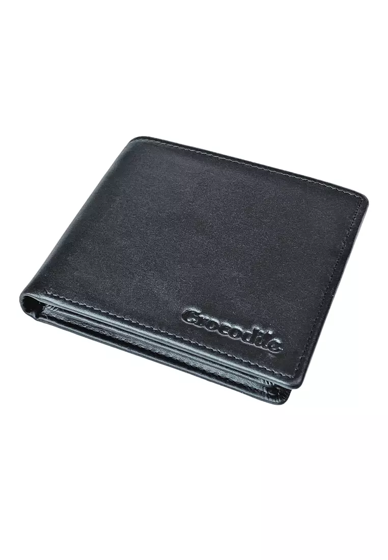 Crocodile 887BY Dompet Pria Men Wallet Leather Kulit Original - Hitam