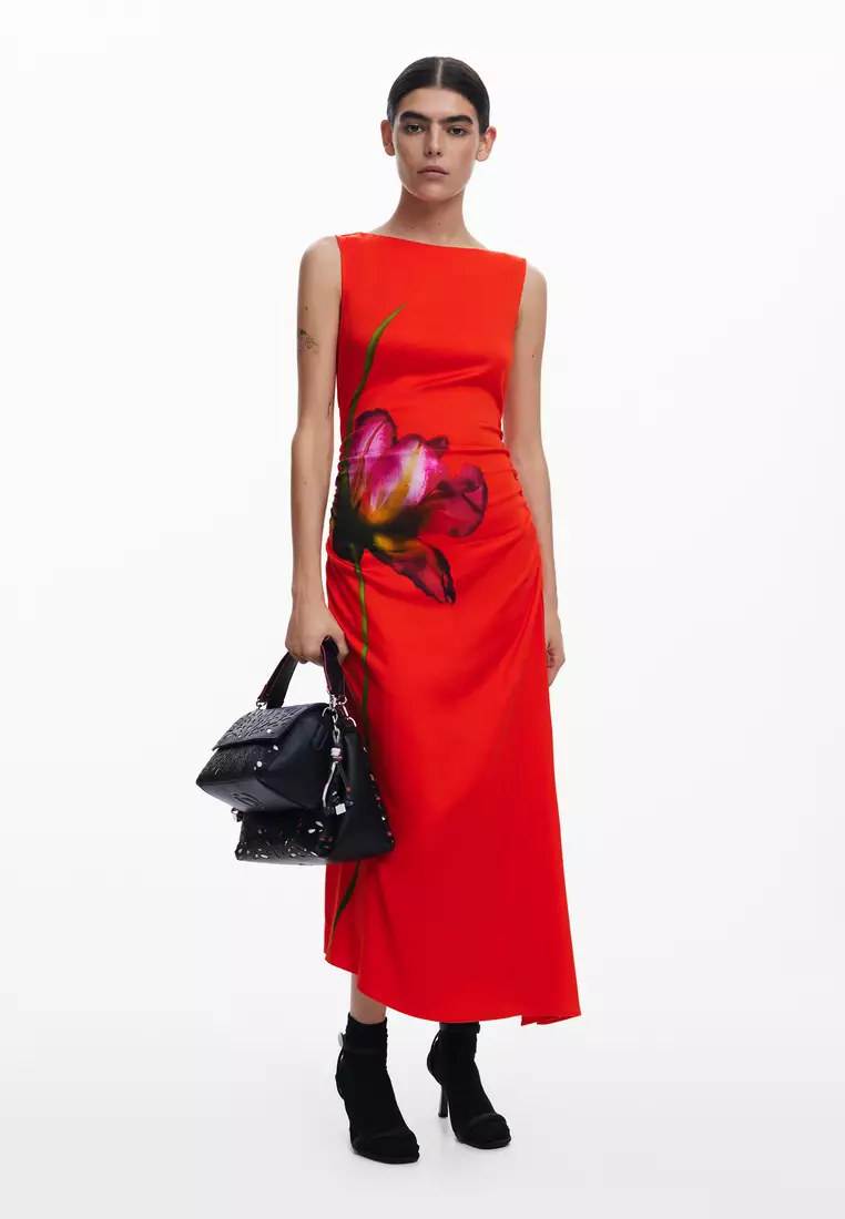 Orchid asymmetrical dress