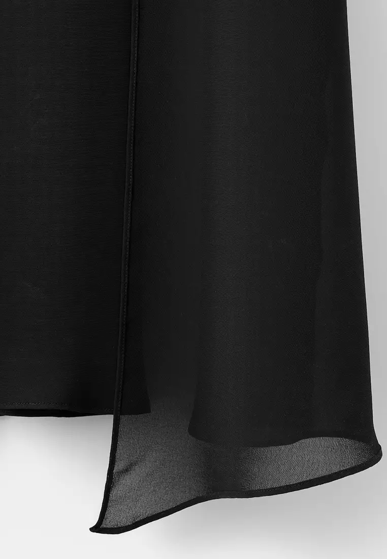 Asymmetrical Dress With Scarf