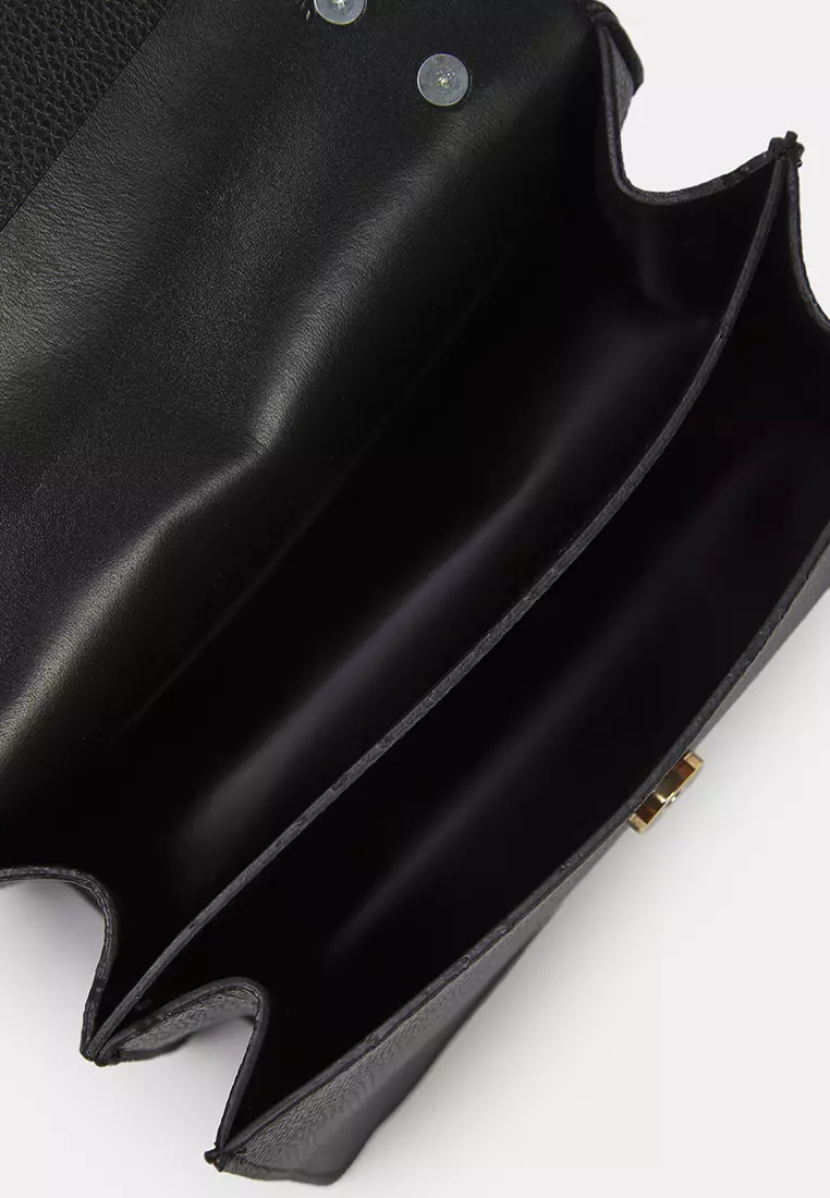 Black Cross Strap Mini City Shoulder Bag Takss25Oc00007