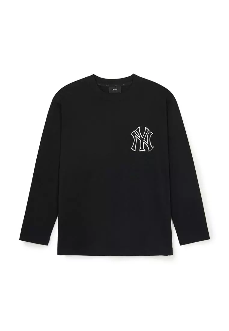 BASIC MEGA LOGO LOOSE FIT LONG SLEEVE T-SHIRTS NEW YORK YANKEES