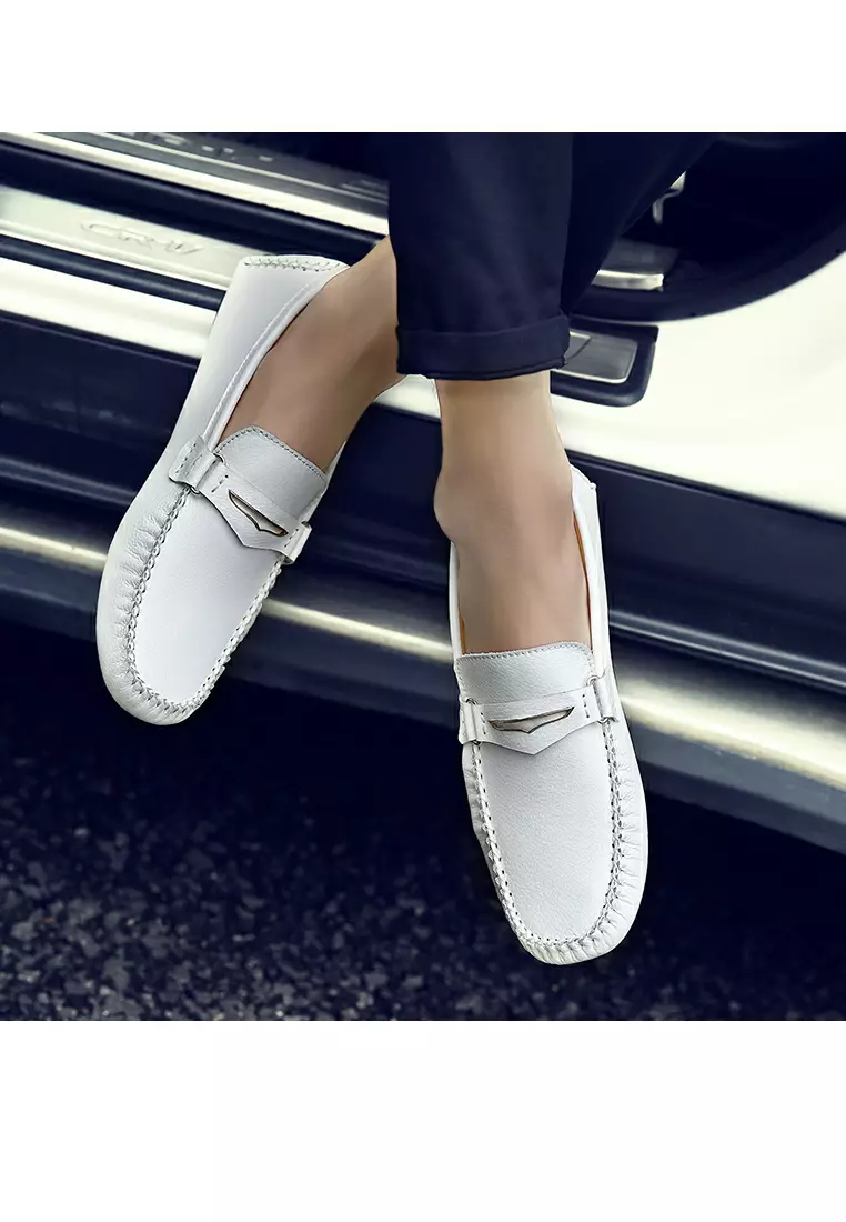 Color Matching Leather Loafers & Boat Shoes YY3237