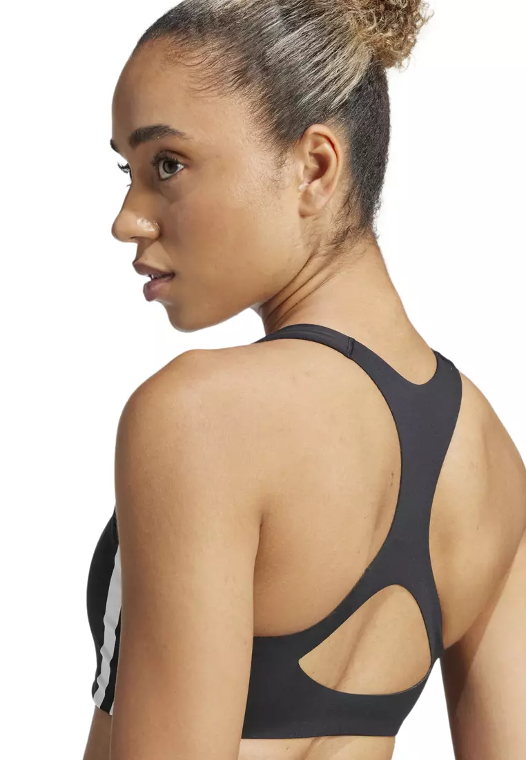 Powerreact Train Medium-Support 3-Stripes Bra