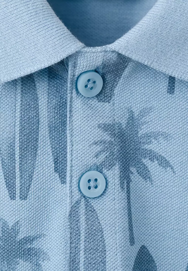 Printed Cotton Polo Shirt