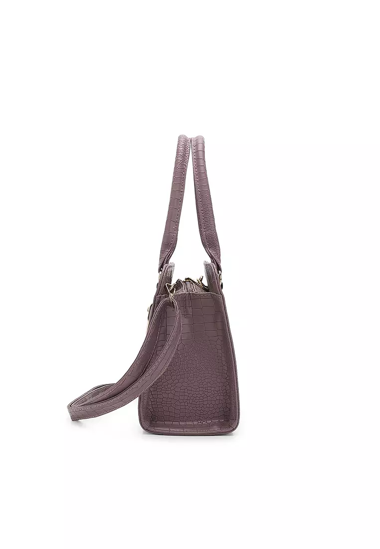 Women's Top Handle Bag / Sling Bag / Crossbody Bag / Shoulder Bag (Tas Tangan Wanita / Tas Selempang Wanita / Tas Bahu Wanita) - Ungu