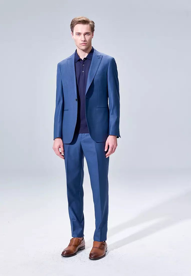 Navy Blue Styled Pocket Polo Shirt