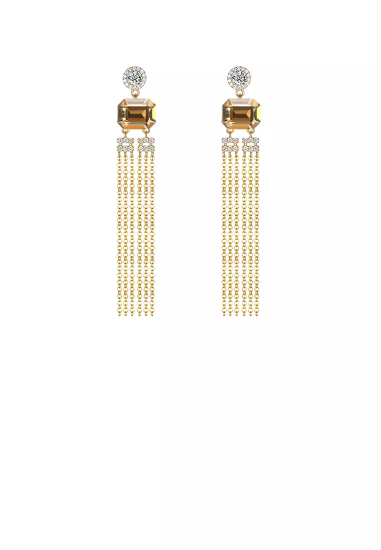 Champagne tassel outlet earrings