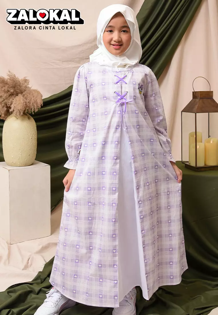 Shirt dress maxi cotton/ Ghamis dress katun anak/ Daisy Too Cute