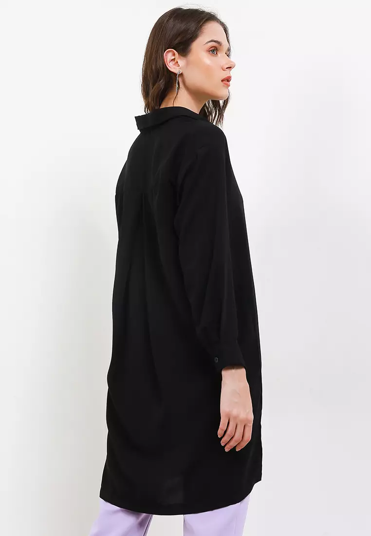 Soft Overcoat Shirt-Black