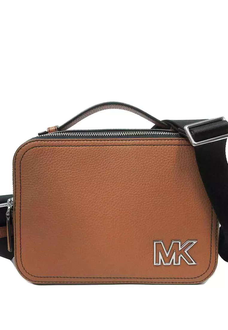 Cooper pebbled leather messenger sale bag