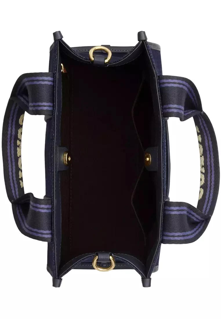 Smith Tote Bag 24 In Regenerative Cotton - Dark Denim Multi CCL67