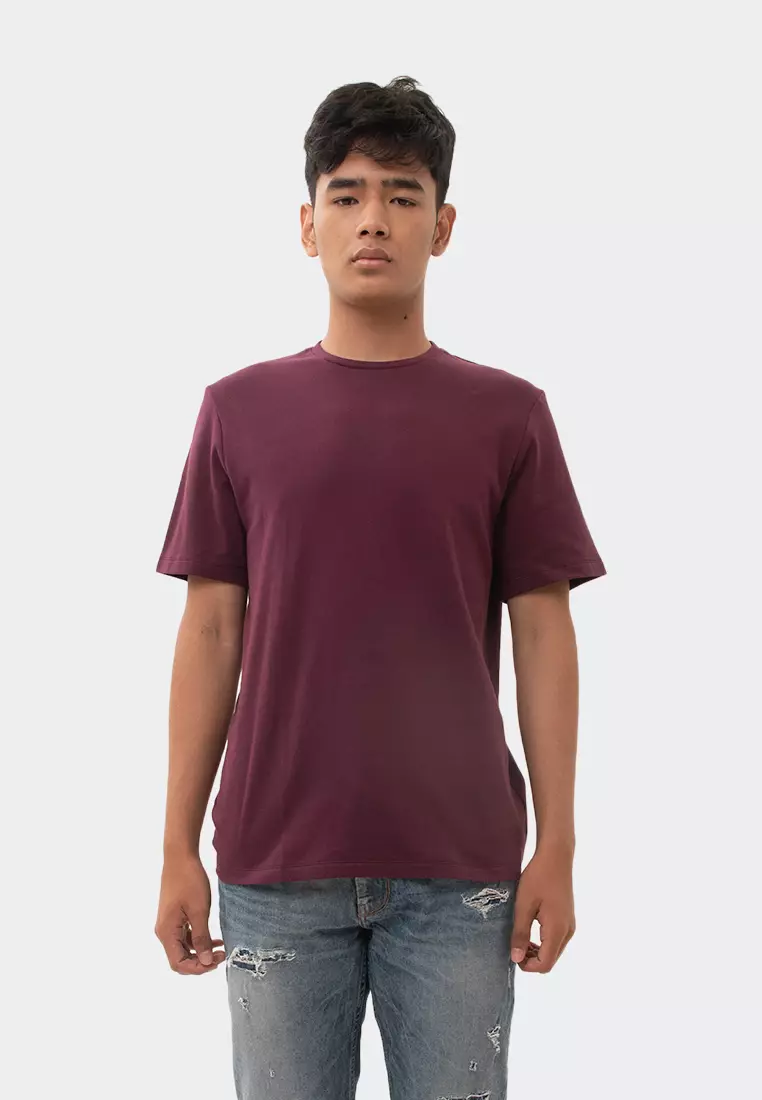 MANZONE Kaos Lengan Pendek LOWKEY - BURGUNDY