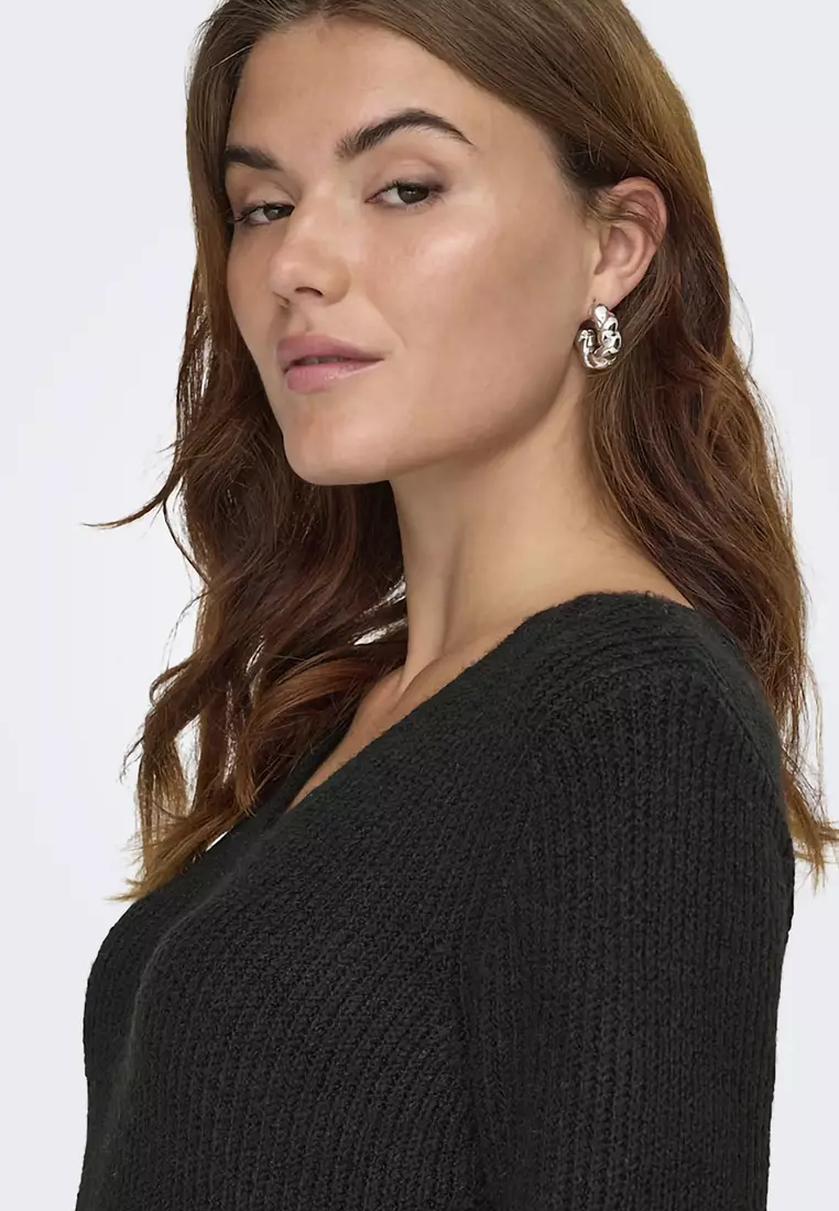 Long Sleeve V-Neck Skater Dress