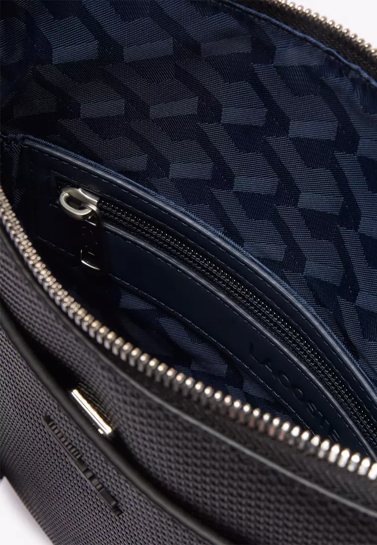 Men's Chantaco Matte Piqué Leather Flat Zip Bag