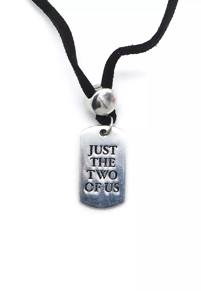 Buy Silverworks Pendant With Just The Two Of Us Leather Chain
