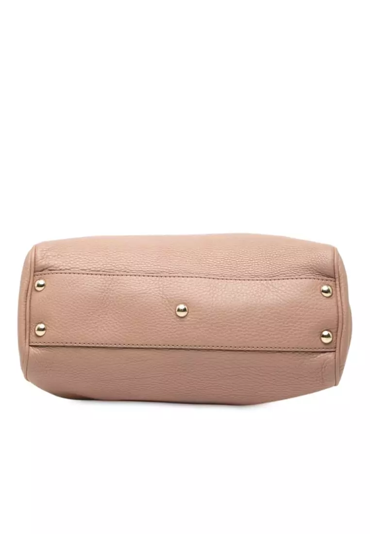 Pre-Loved Gucci Small Calfskin Bamboo Shopper Satchel