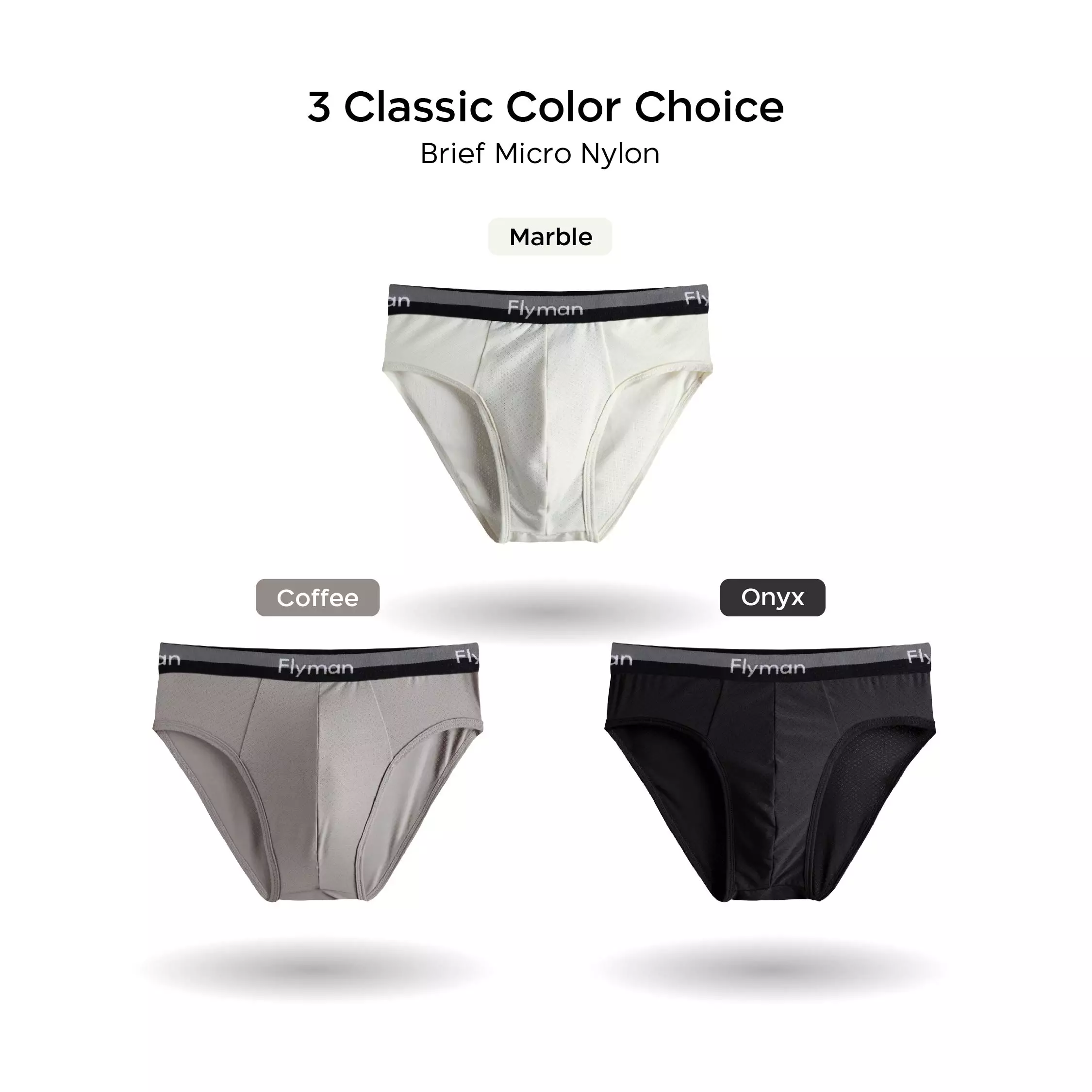 Flyman Ice Silk Briefs 1 pcs FM 3455 - Marble